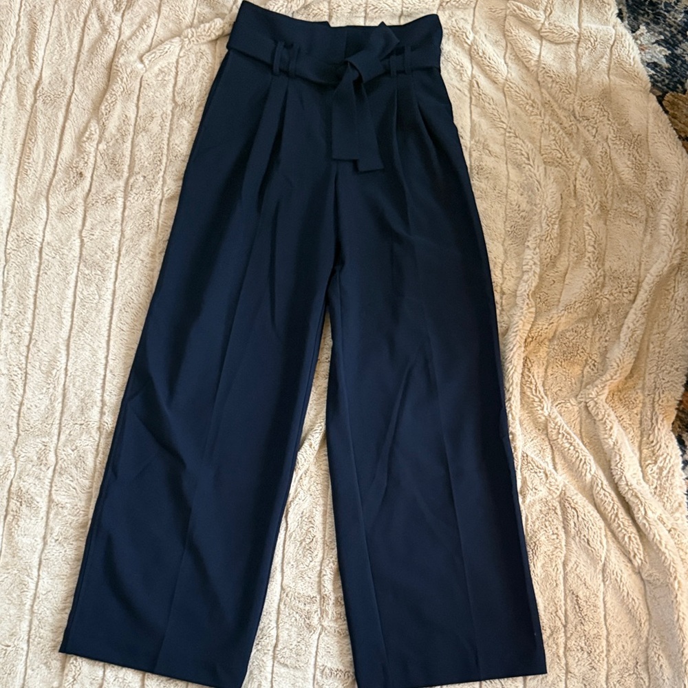 Elie Tahari Navy Wide Leg Pants